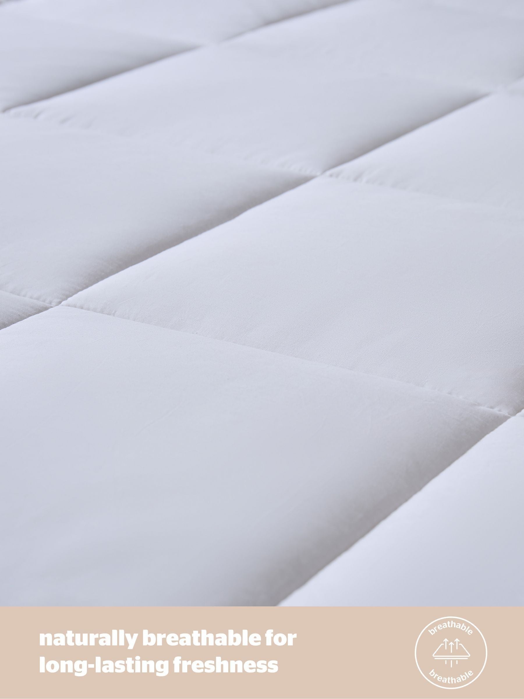 Silentnight white wool mattress topper (British brand)