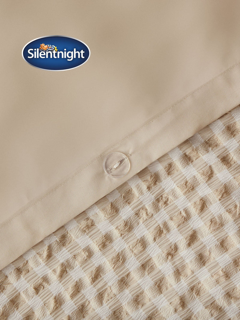 Silentnight Natural Supersoft Duvet Set Gingham
