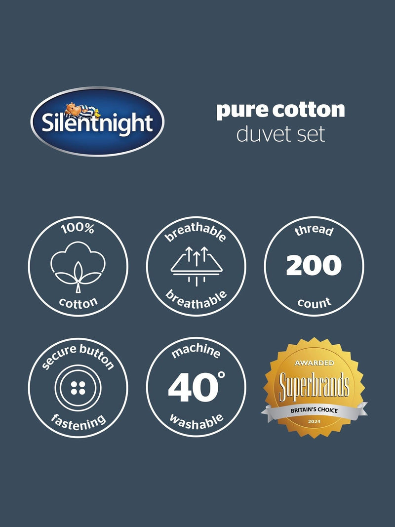 Silentnight Sage Pure Cotton Duvet Set