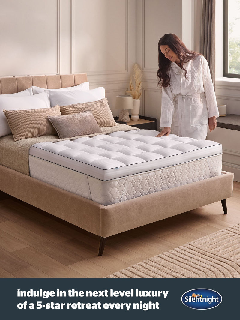 Silentnight White mattress topper 10cm (British brand)