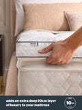 Silentnight White mattress topper 10cm (British brand)