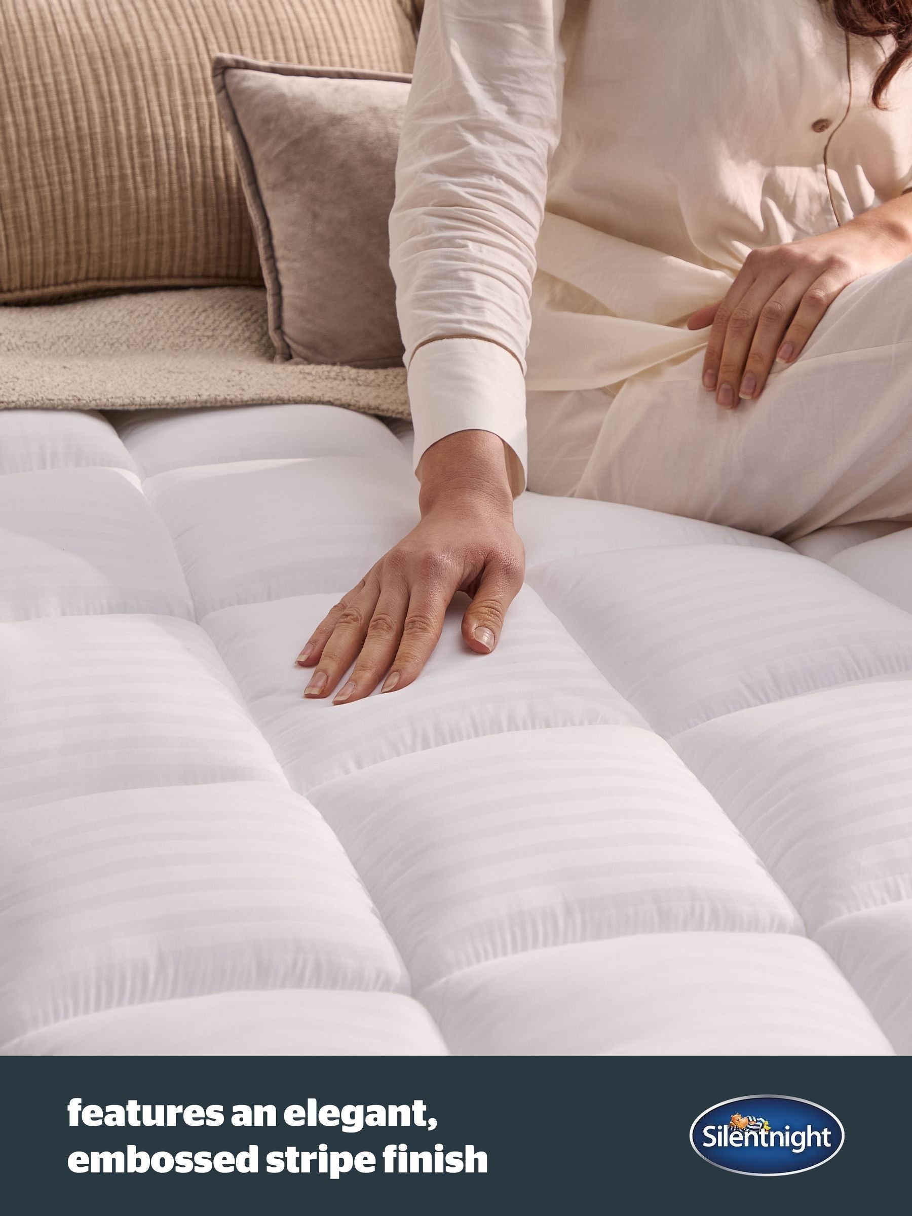 Silentnight White mattress topper 10cm (British brand)