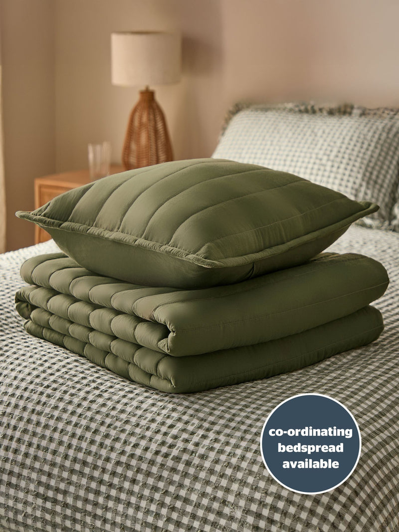 Silentnight Green Quilted Cushion, UK version