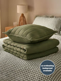 Silentnight Green Quilted Cushion, UK version