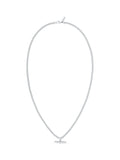 Orelia London Silver Plated Curb Chain T-bar Drop Necklace