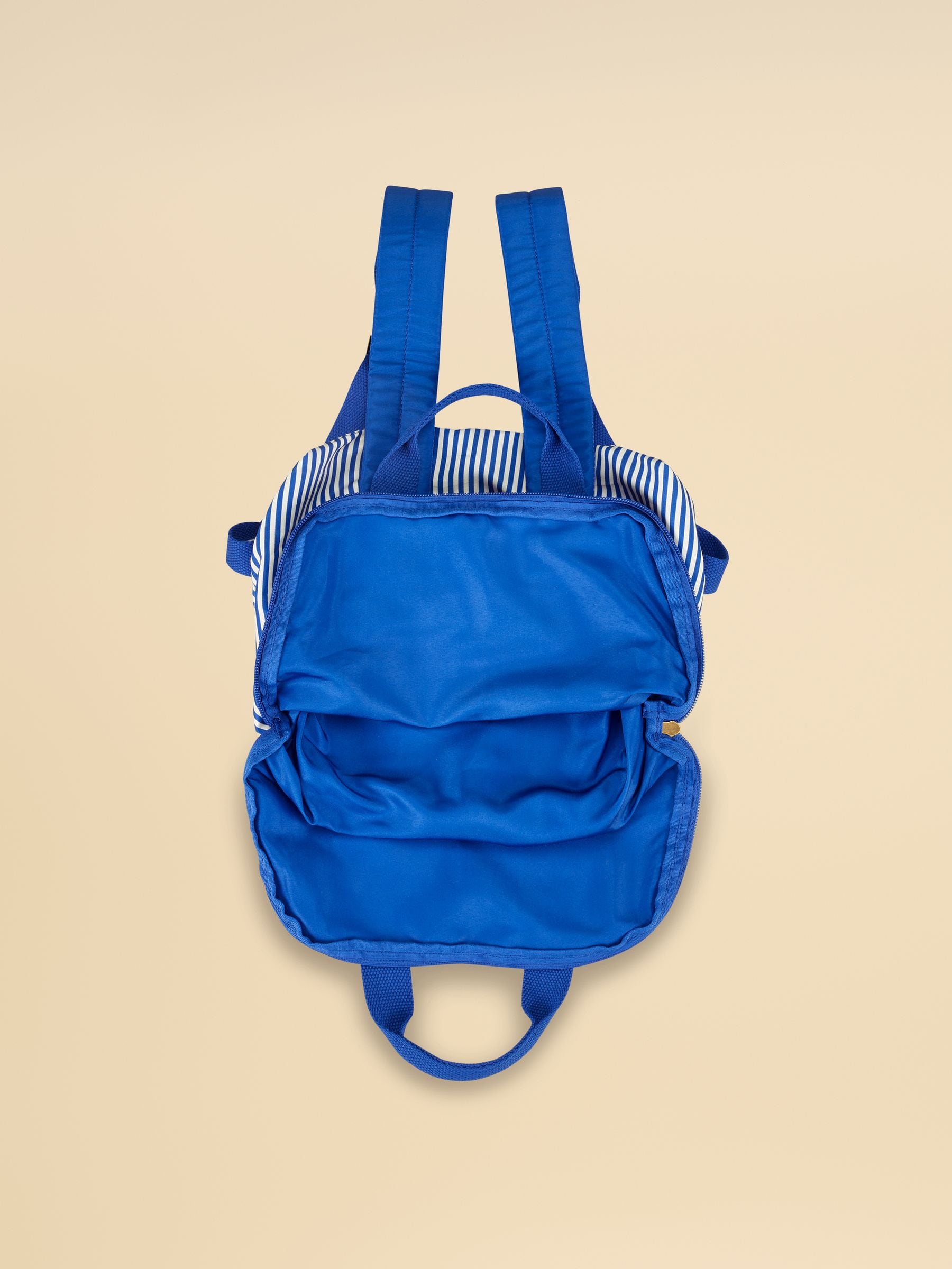 Joules Ticking Stripe packaway backpack (British brand)