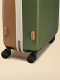 Joules olive and tan colourblock medium suitcase (British brand)