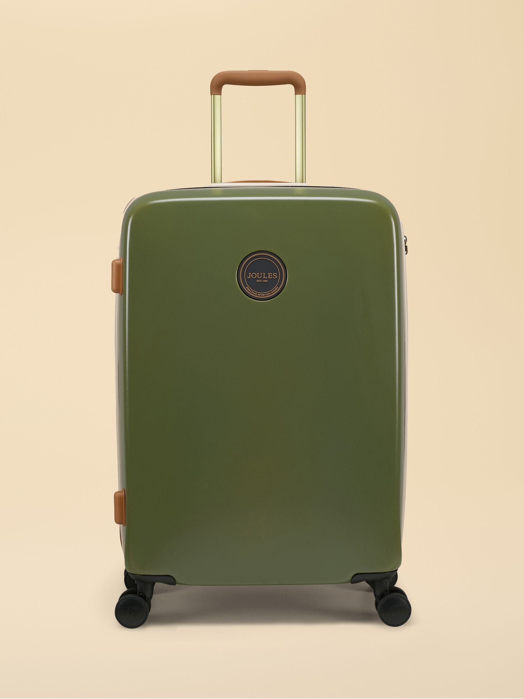 Joules Colourblock large hard shell suitcase (British brand)