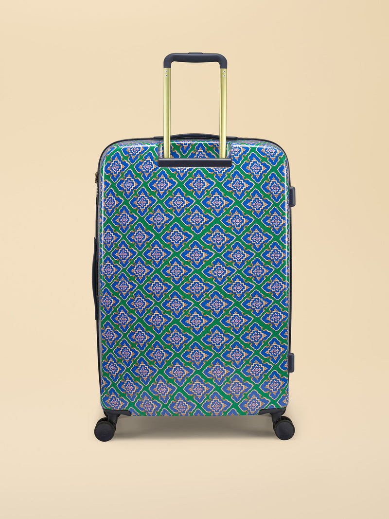 Joules Tile Diamond large hard shell suitcase, UK version