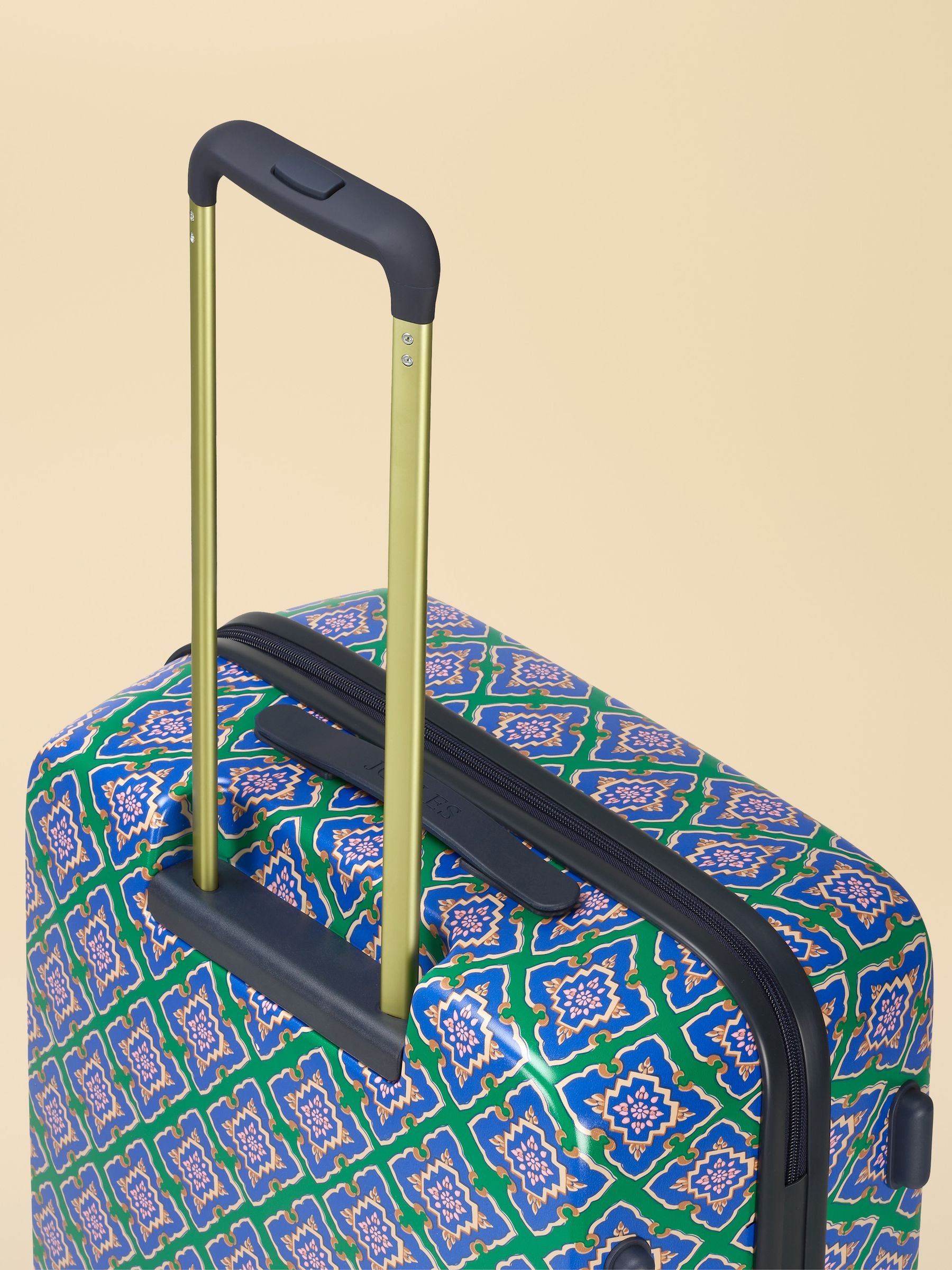 Joules Tile Diamond large hard shell suitcase, UK version