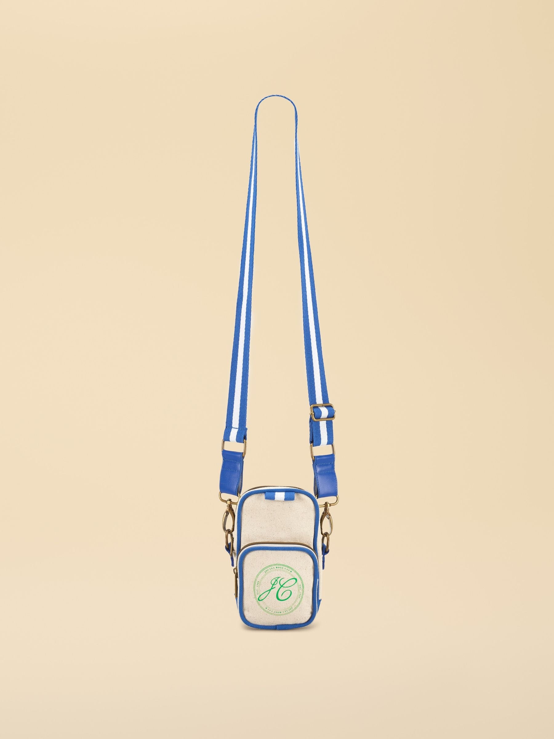 Joules blue oat crossbody bag with boat emblem (British brand)