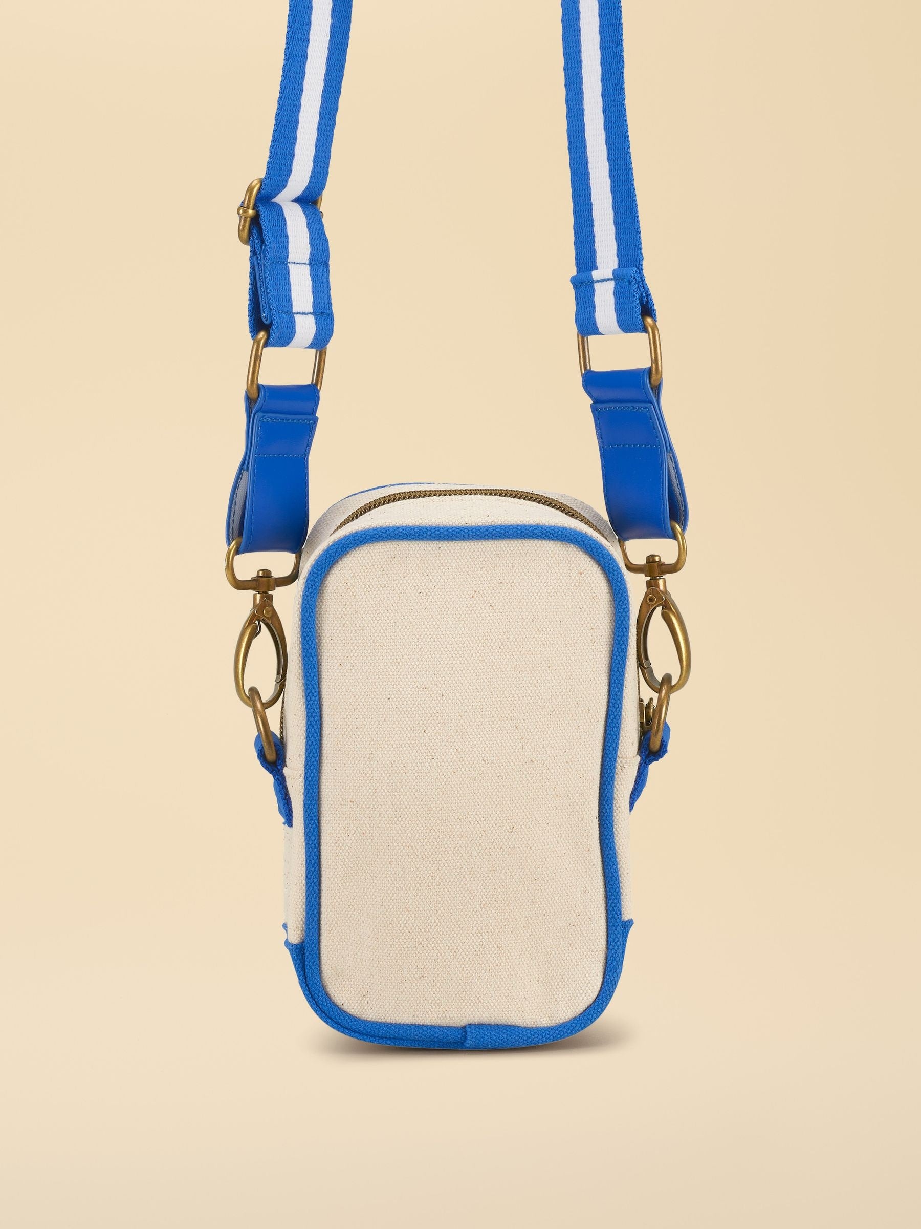 Joules blue oat crossbody bag with boat emblem (British brand)