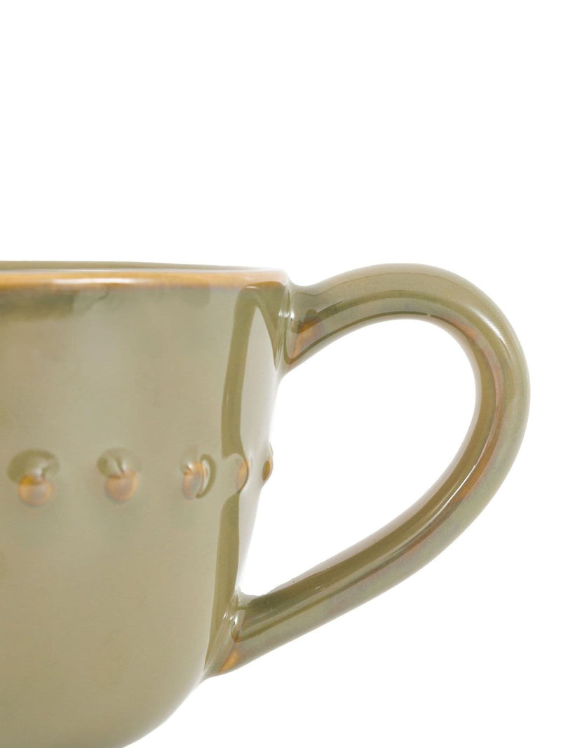 Gallery Home olive beaded mugs set of 4, UK version