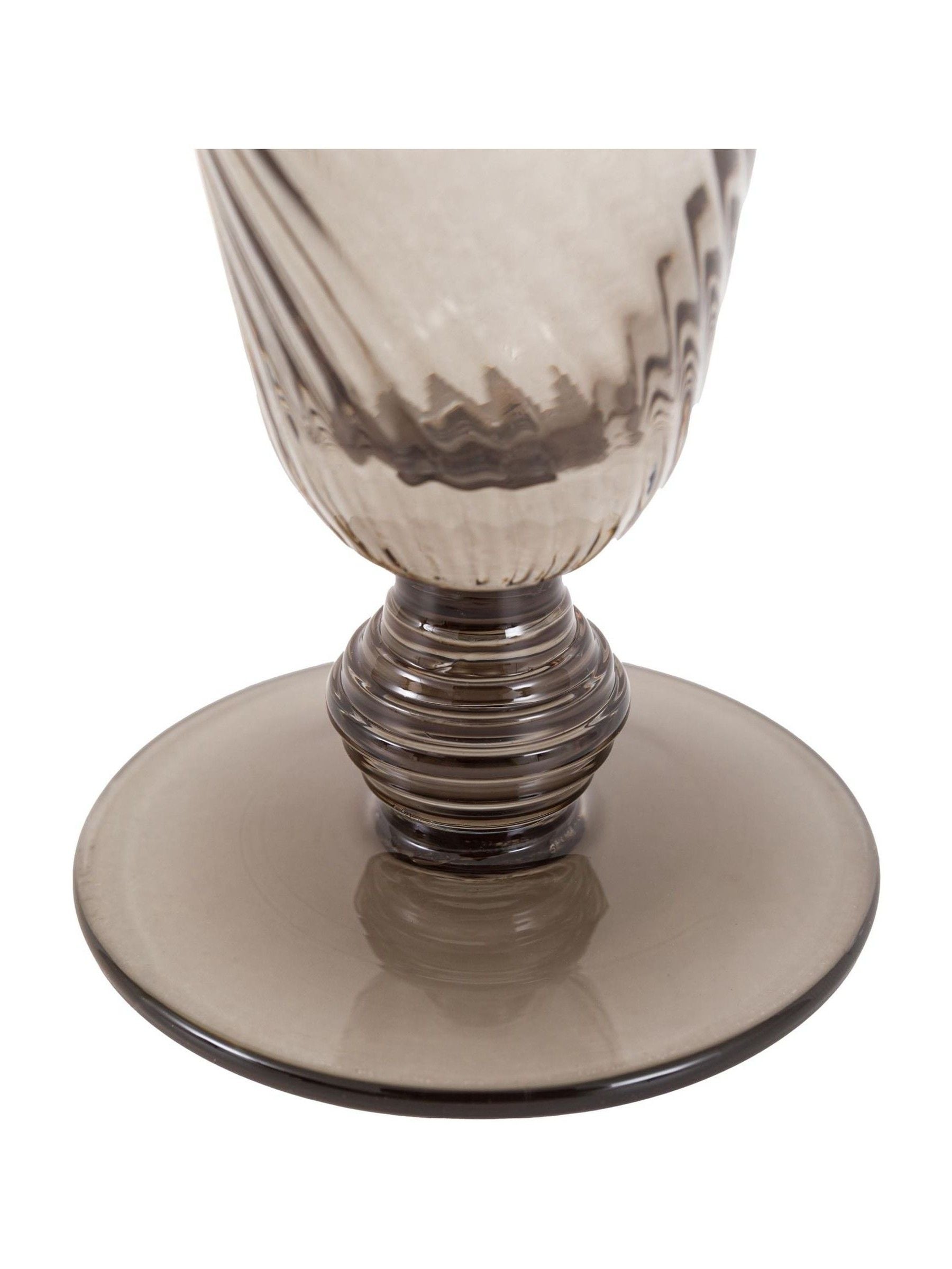 Gallery Home grey smoked swirl flute glasses set of 4, UK version