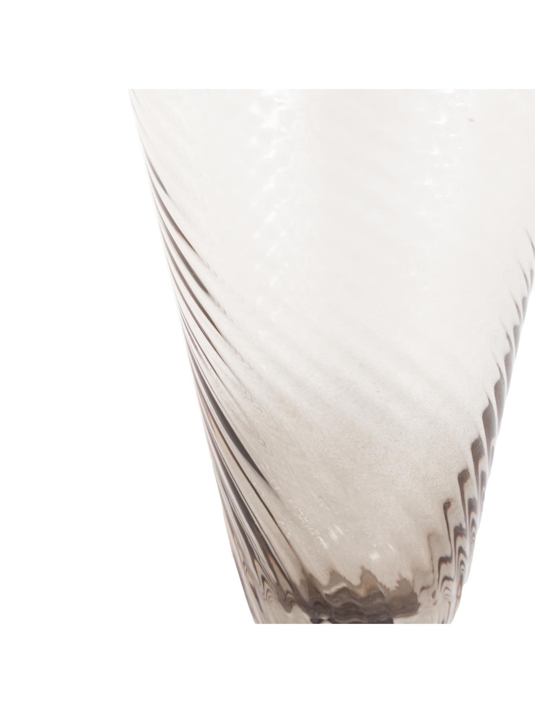 Gallery Home grey smoked swirl flute glasses set of 4, UK version