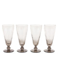 Gallery Home grey smoked swirl flute glasses set of 4, UK version