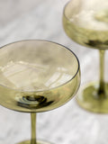 Gallery Home green smokey coupe glasses set of 4, UK version