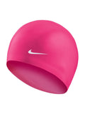 Nike Black Solid Silicone Swimming Cap