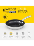 Good Food non-stick tri-ply frying pan 24cm, UK version