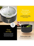 Good Food grey saucepan set 3-piece, UK version
