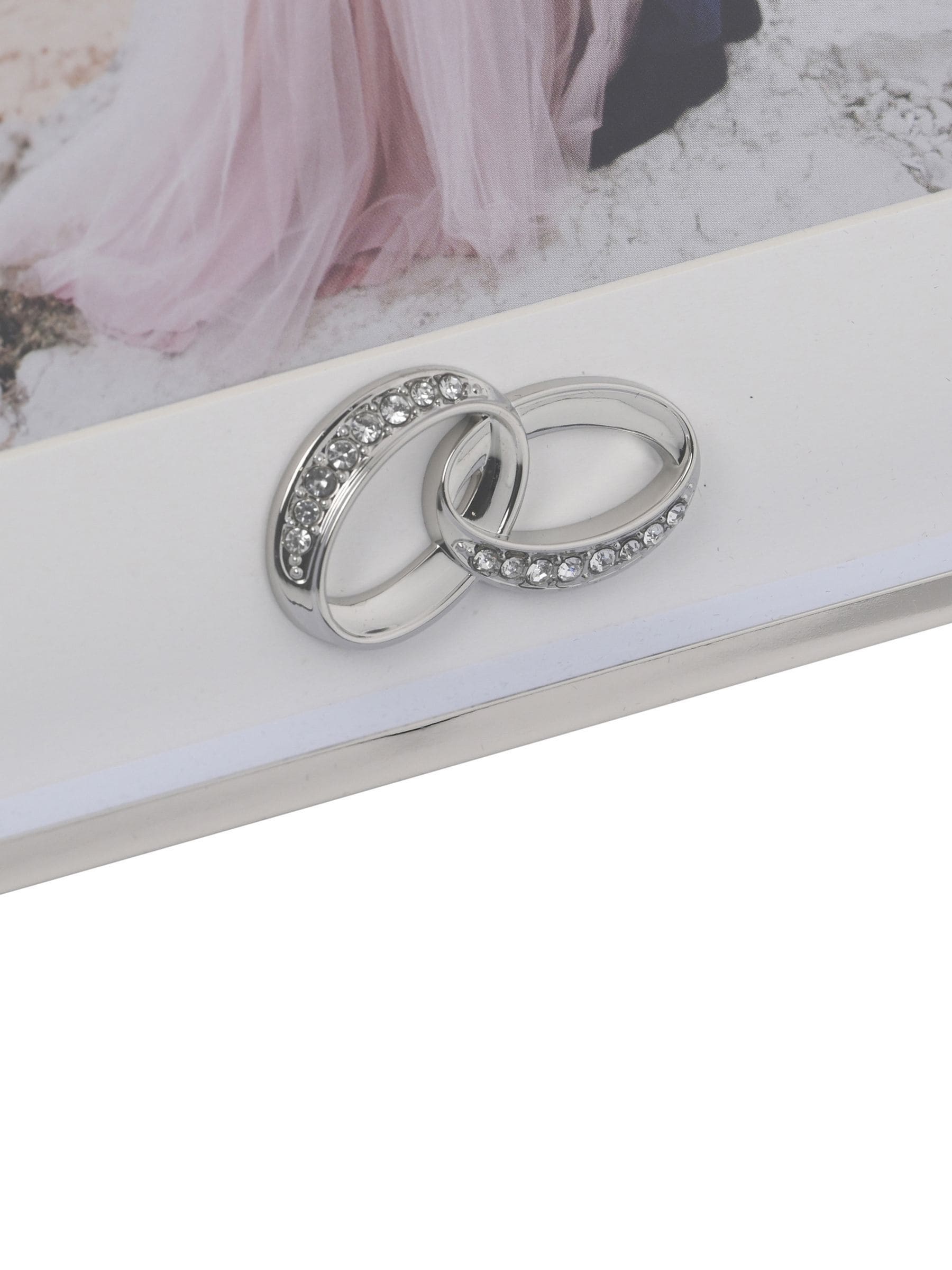 Widdop silver box arch photo frame 5x7 with rings, UK version