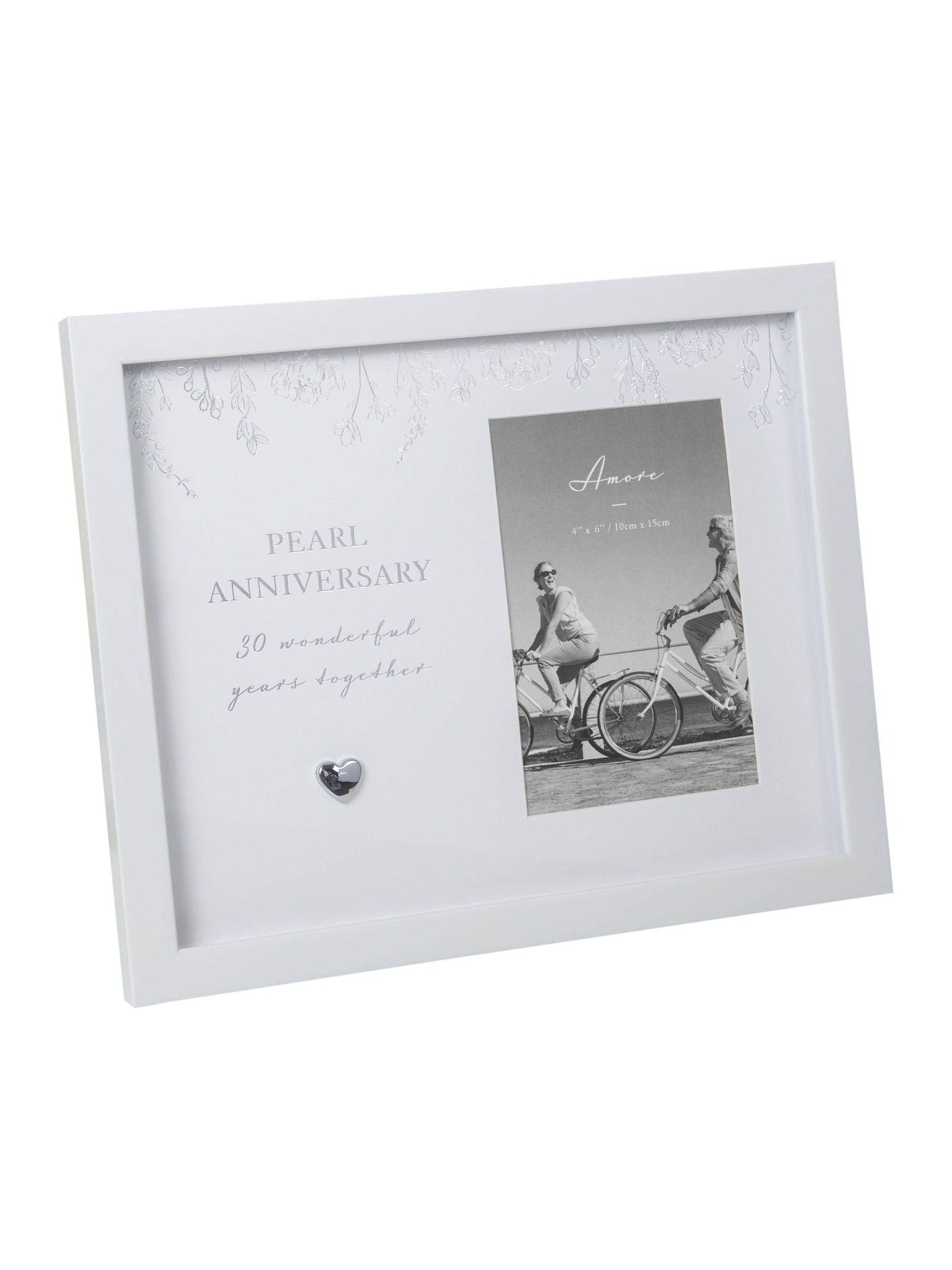 Amore by Juliana white pearl anniversary frame 4x6 - British product