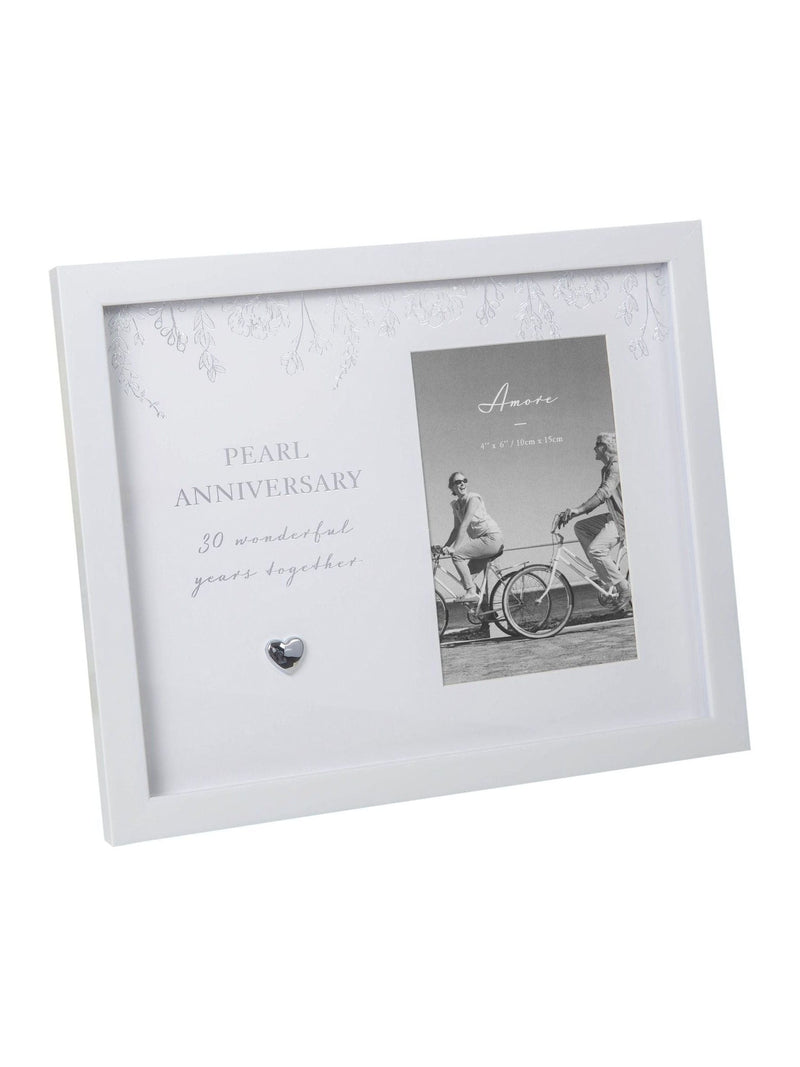 Amore by Juliana white pearl anniversary frame 4x6 - British product