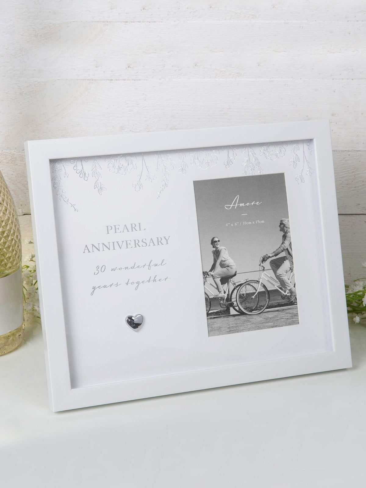 Amore by Juliana white pearl anniversary frame 4x6 - British product
