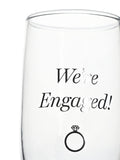 Widdop Engaged champagne flutes, imported from the UK
