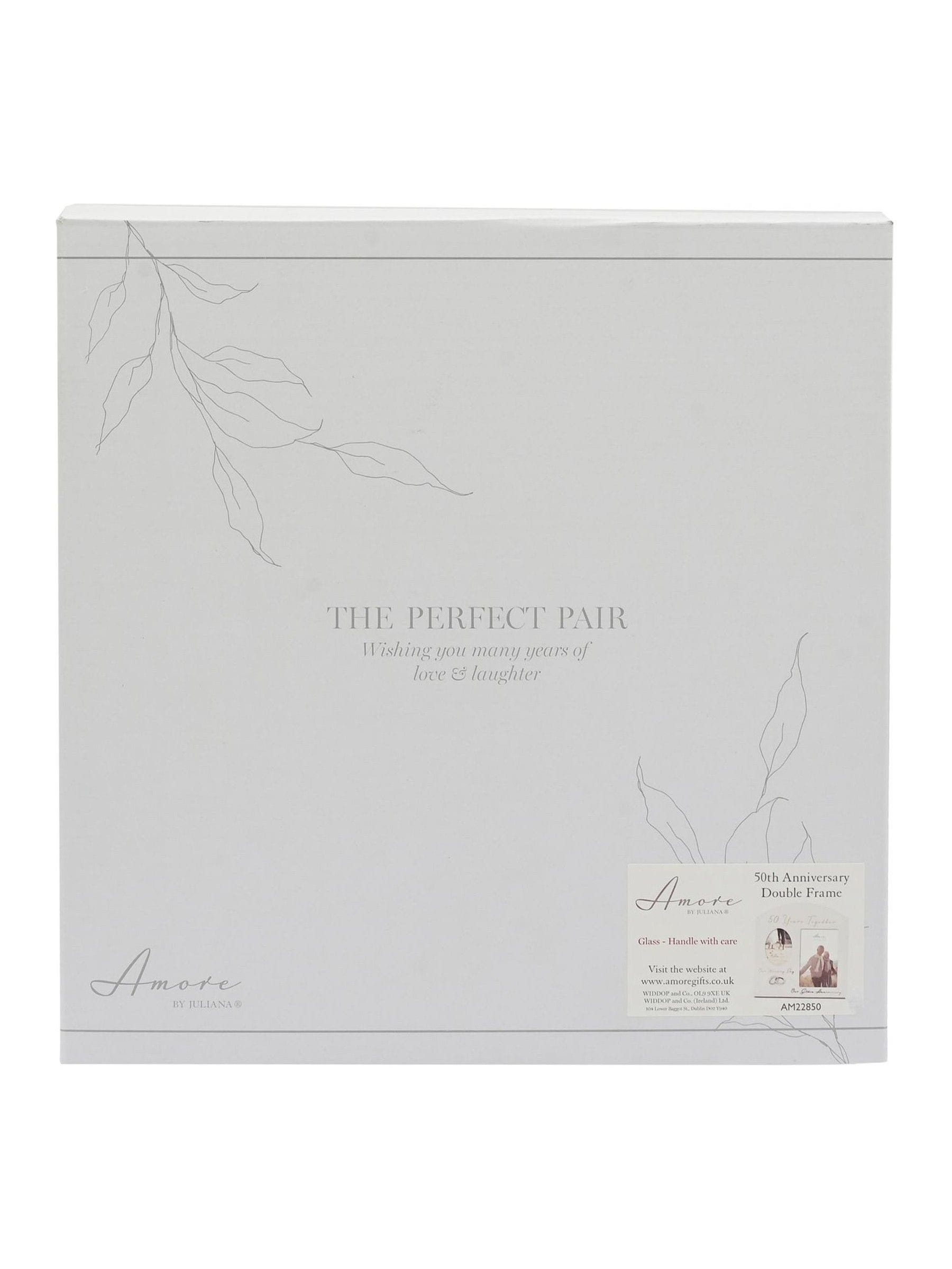 Widdop Grey Amore Arched 60th Anniversary Double Photo Frame (British brand)