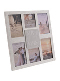 Widdop White Amore Multi-Aperture Mr & Mrs photo frame 35.5x35x2cm (British brand)
