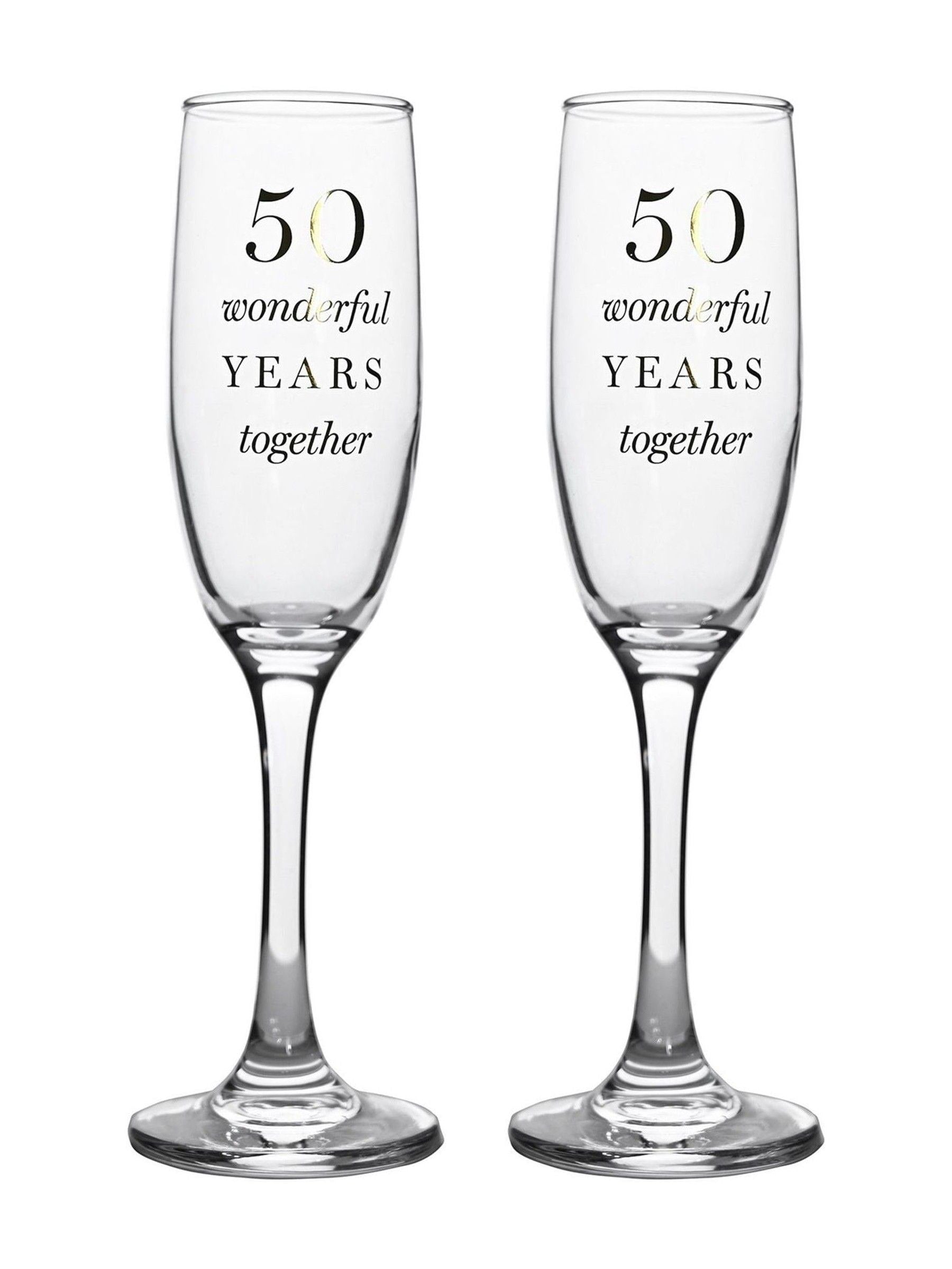 Widdop 50th anniversary champagne flutes set of 2 - British product