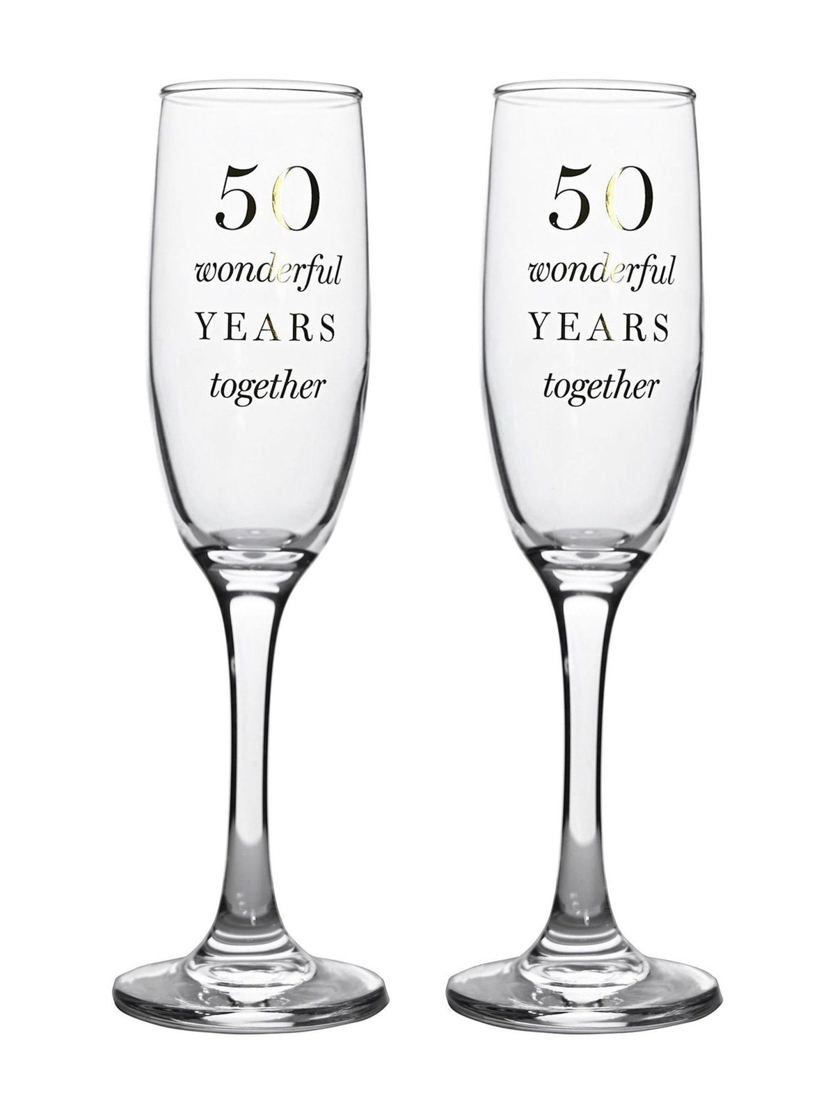 Widdop 50th anniversary champagne flutes set of 2 - British product
