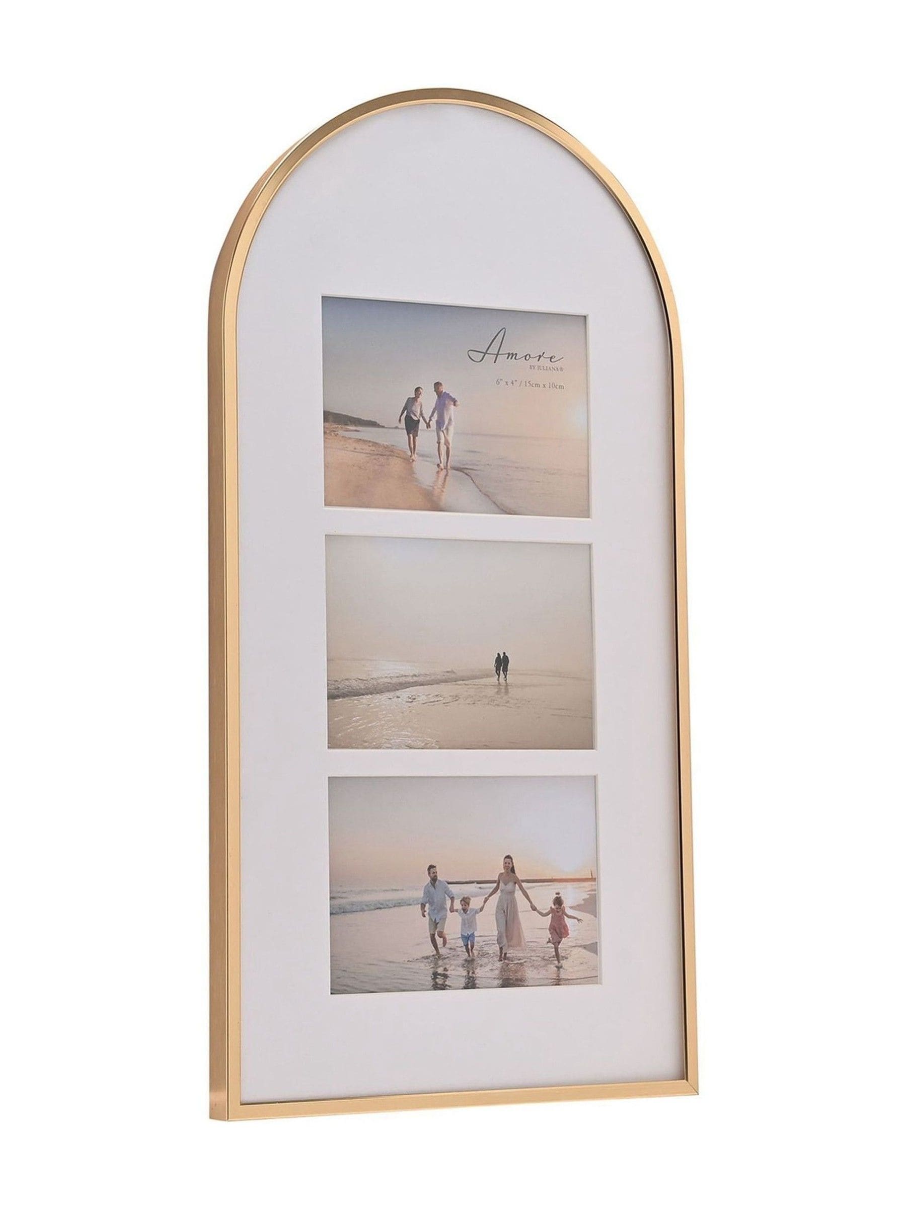 Widdop Gold Arched Top Collage Holds 3 Photos Frame 6 x 4