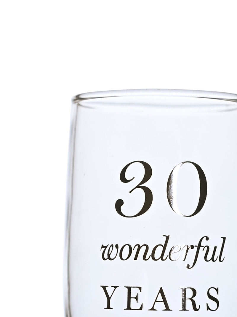 Widdop 30th anniversary clear champagne flutes, UK version