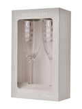 Widdop 30th anniversary clear champagne flutes, UK version