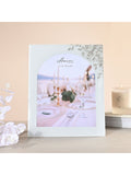 Amore white floral glass photo frame 8x10 - British product