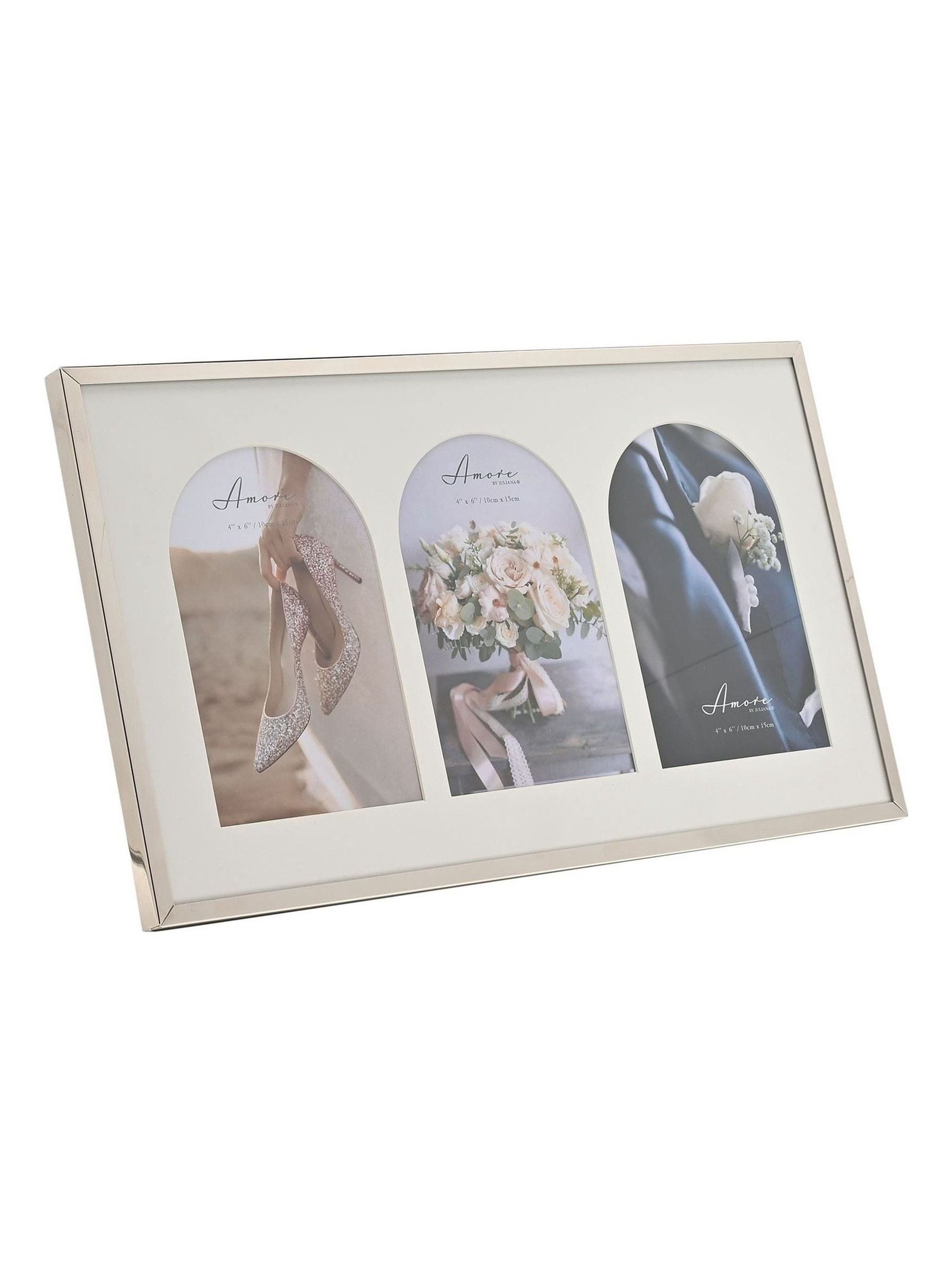 AMORE BY JULIANA® triple photo frame with arch mounts, 21x36x1.5cm (British brand)