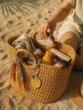 Jonnys Sister leather bag charm citrus design letter charm, UK version