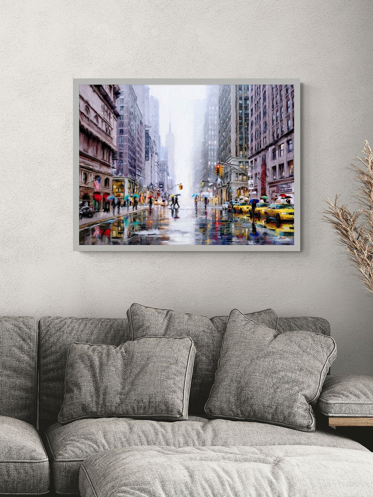 Artko Grey New York 5th Avenue framed wall art - British product