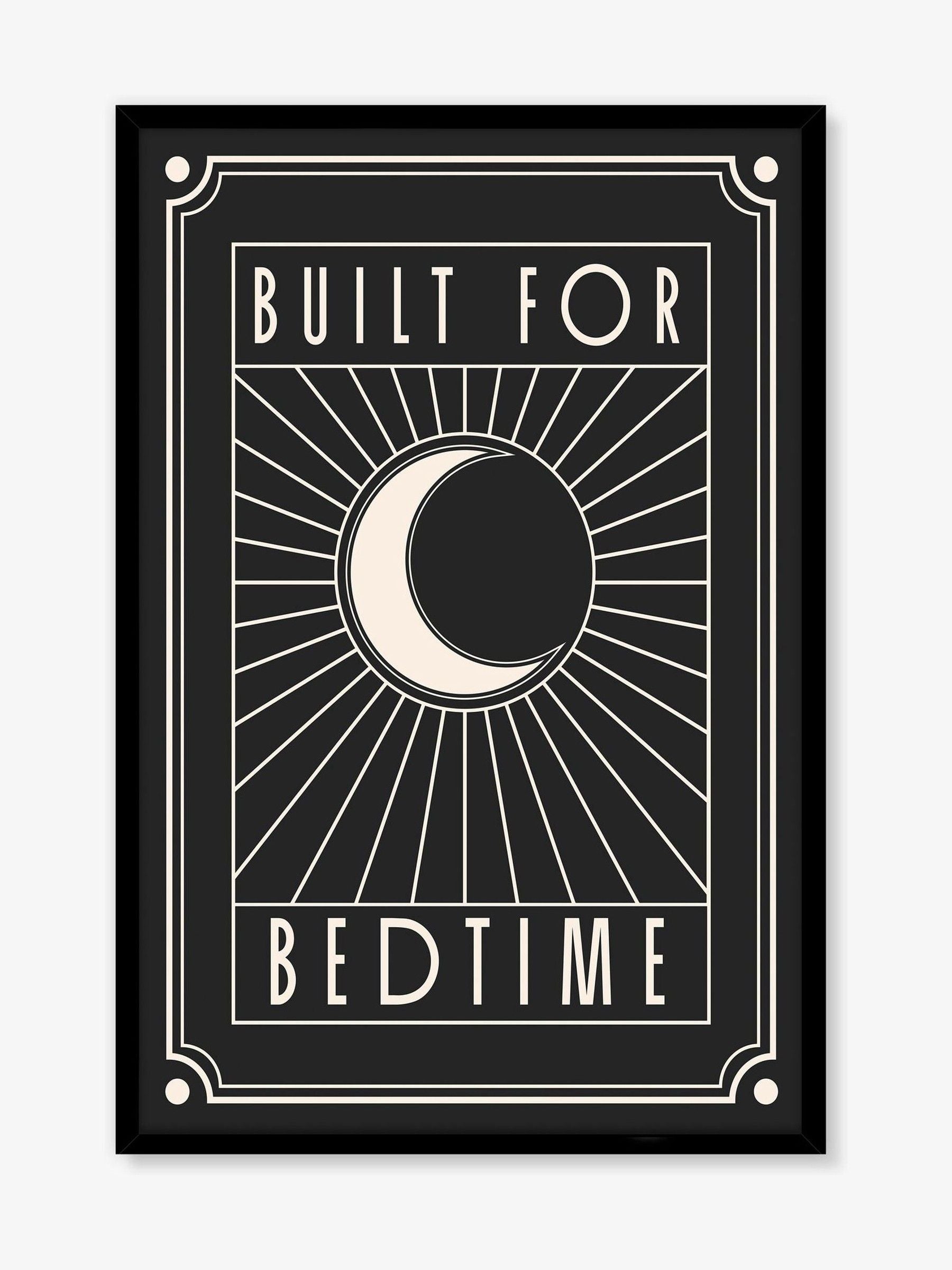 Artko black built for bedtime framed art 62x42cm - British product