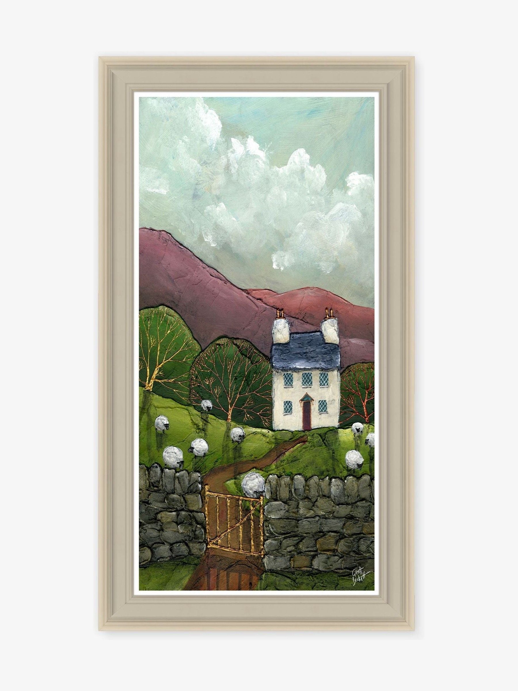 Artko framed art Up The Path by Geoff Beckett 89x49cm, UK version