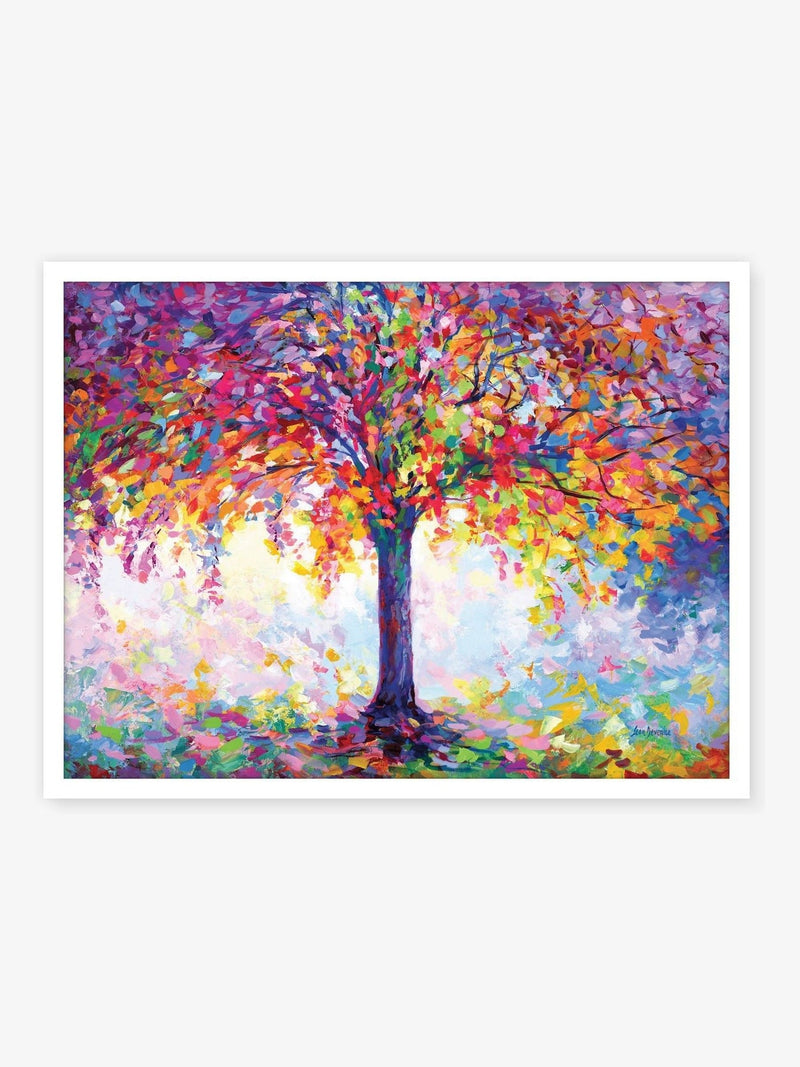 Artko White Colourful Tree of Happiness framed art 63.5x83.5cm - British product