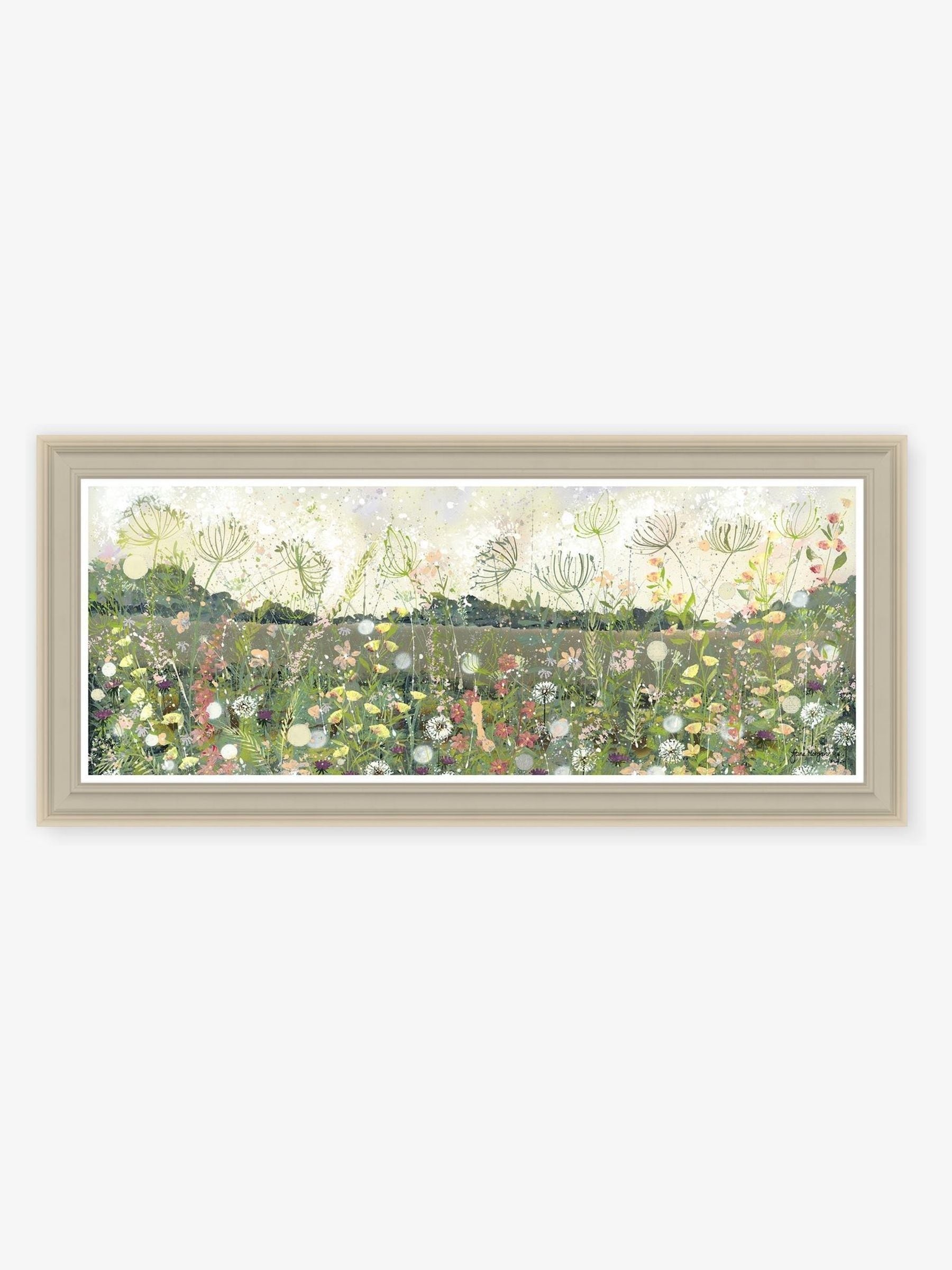 Artko Taupe Wildflower Meadow By Jane Morgan Framed Art