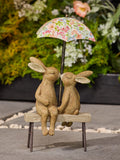 Outdoor solar light Rosie and Ronnie rabbits 34cm, UK version