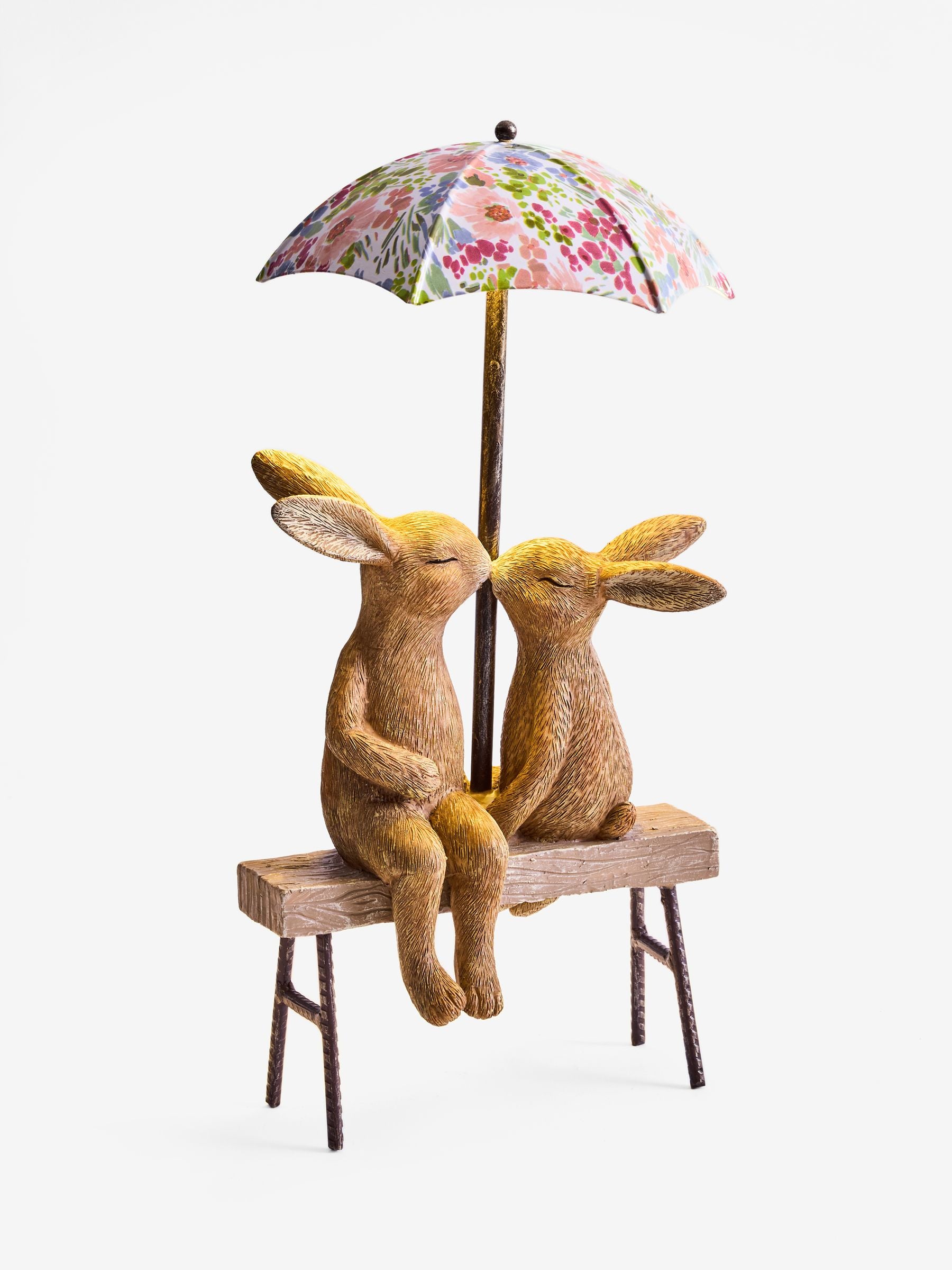 Outdoor solar light Rosie and Ronnie rabbits 34cm, UK version