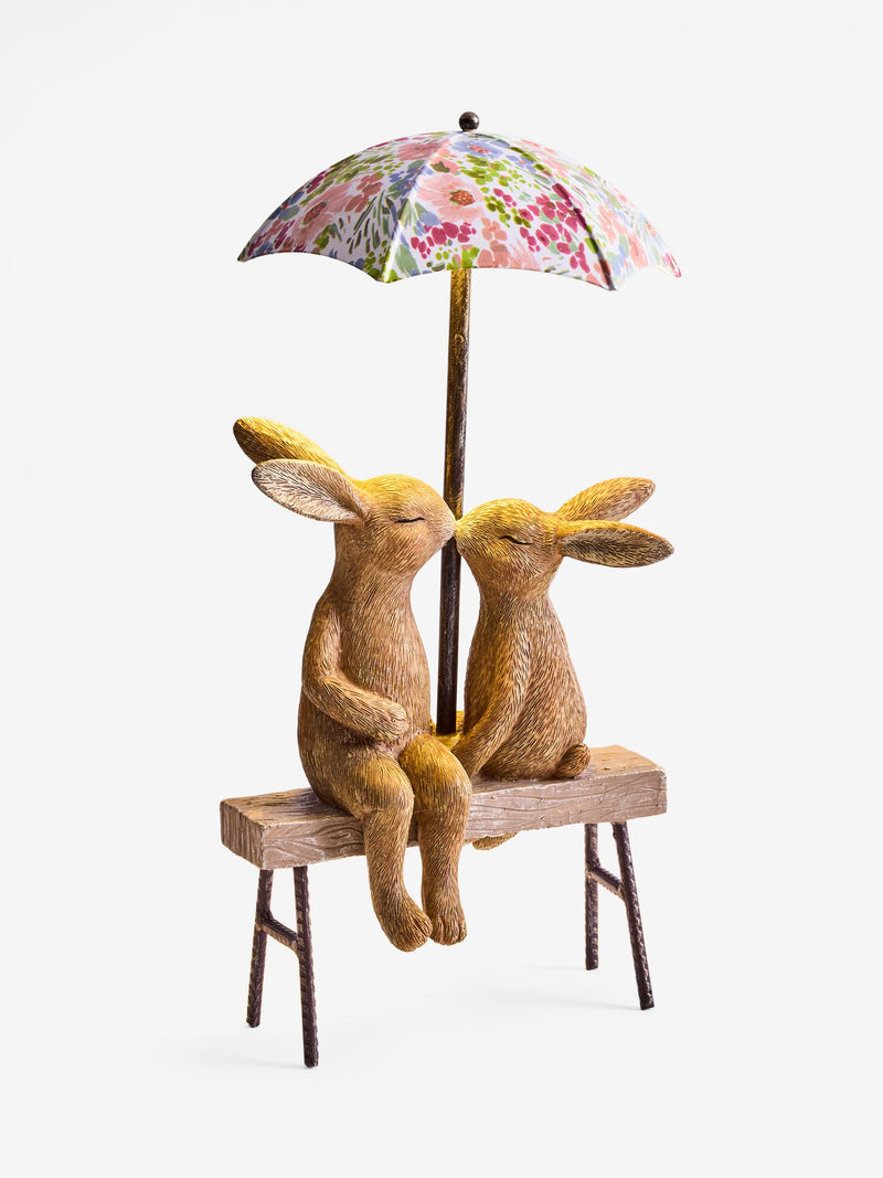 Outdoor solar light Rosie and Ronnie rabbits 34cm, UK version