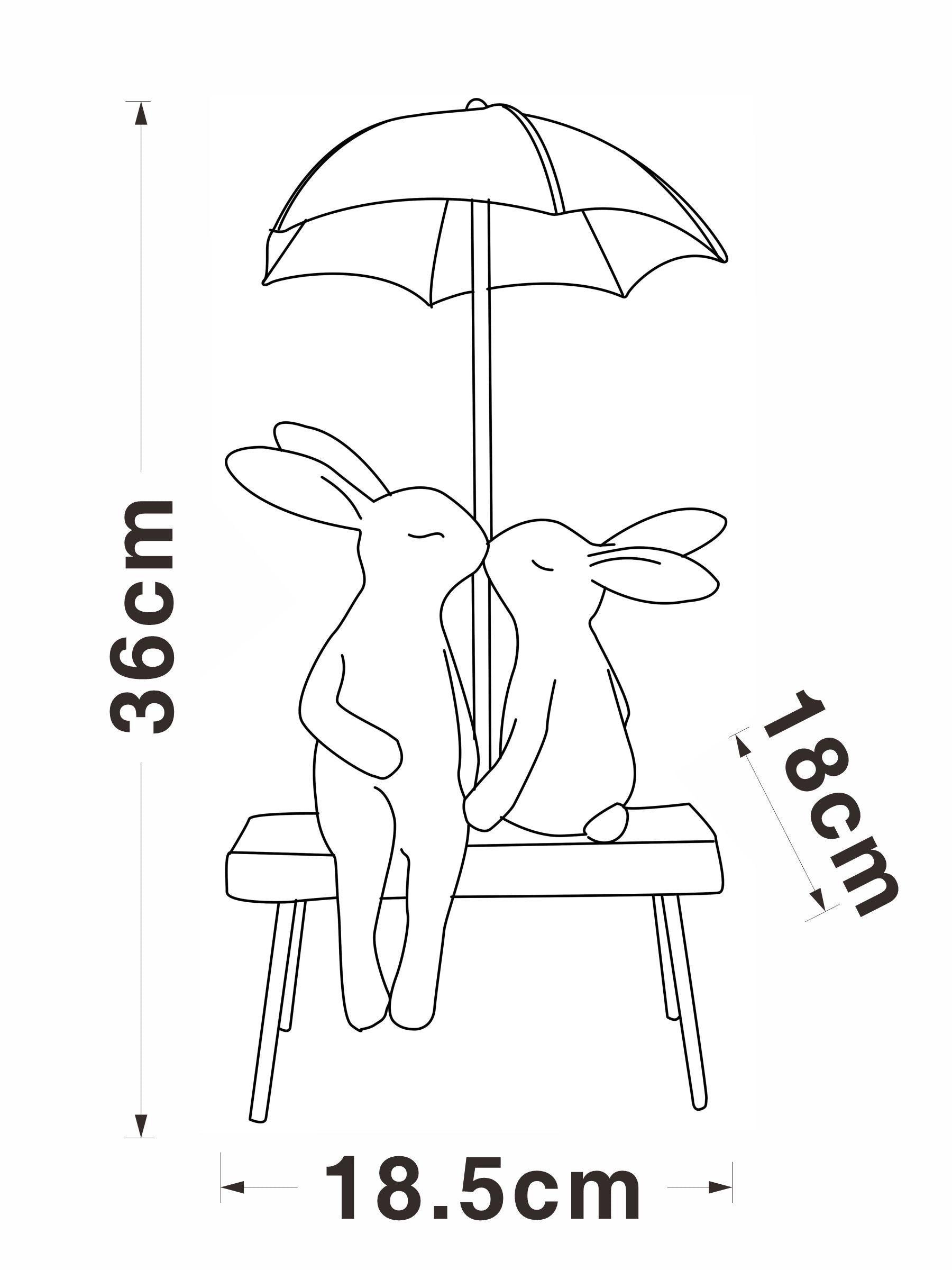 Outdoor solar light Rosie and Ronnie rabbits 34cm, UK version