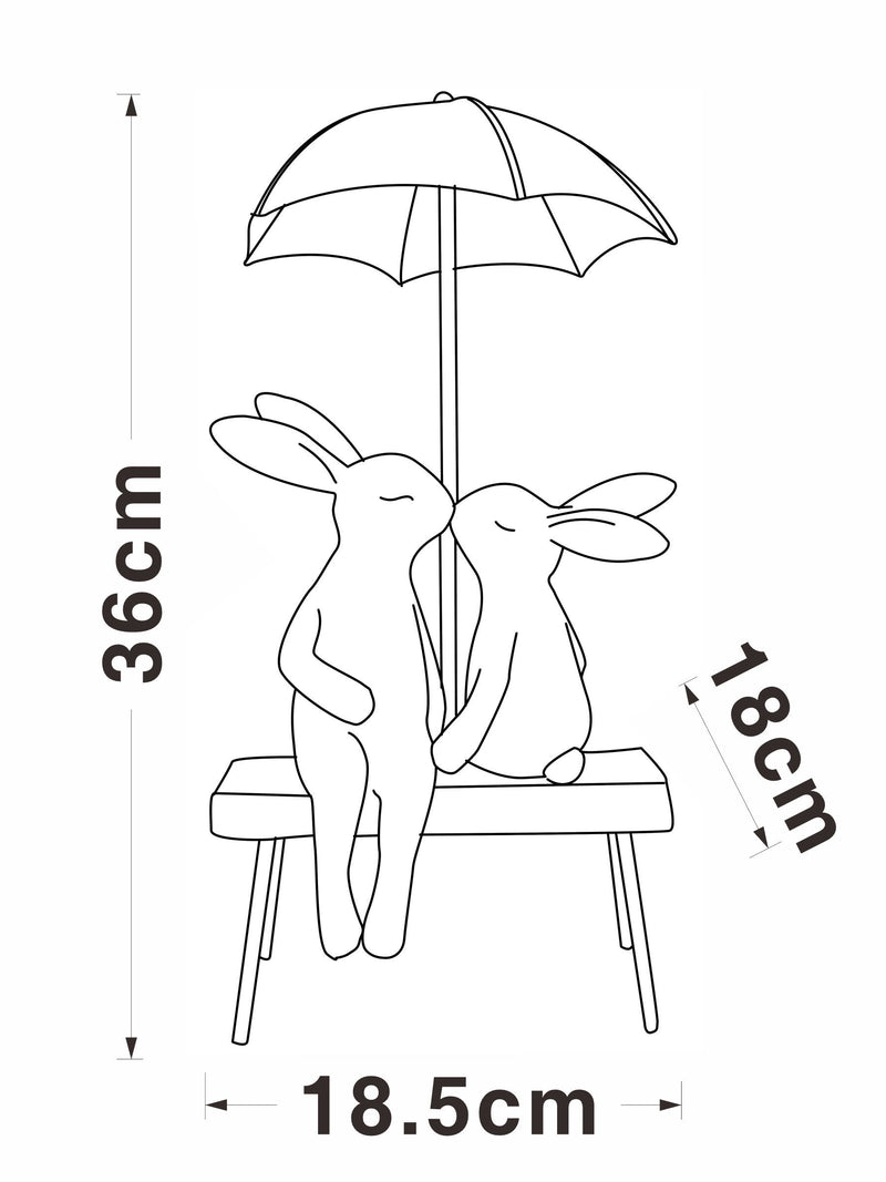 Outdoor solar light Rosie and Ronnie rabbits 34cm, UK version