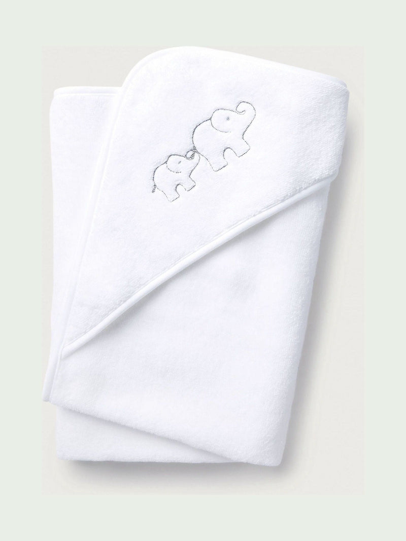 The White Company baby elephant hooded towel, imported from the UK